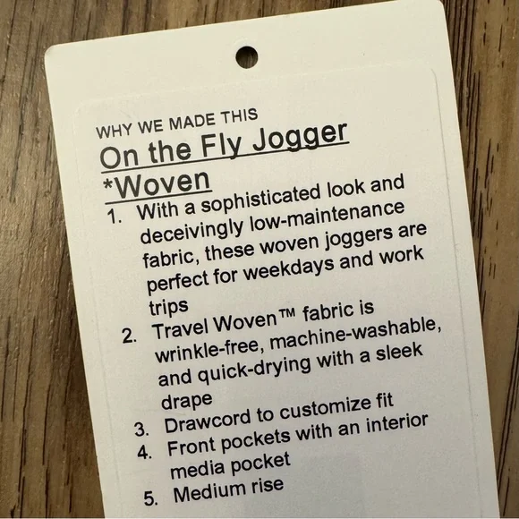 LIKE NEW!! Lululemon On the Fly woven jogger - size 2 True Navy color - Picture 7 of 7